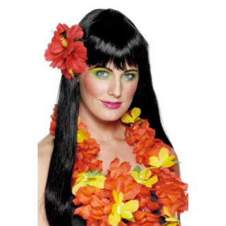 Havaj párty - Havajské kvítko do vlasů červené