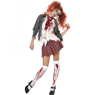 Halloween,Horor - Dámský kostým High School zombie školačka