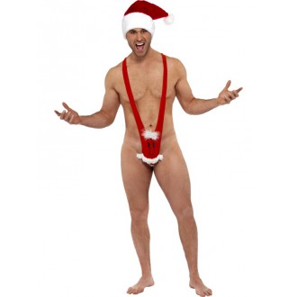 Kostýmy - Pánský kostým Slipy Sexy Santa