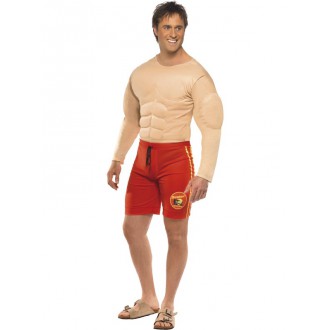 Kostýmy - Pánský kostým Baywatch Lifeguard svalovec