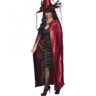 Halloween,Horor - Plášť Čarodějnice černý a červený