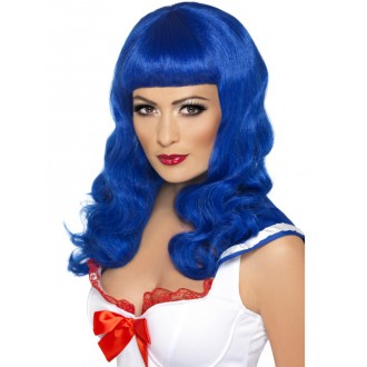 Kostýmy - Paruka California girl modrá