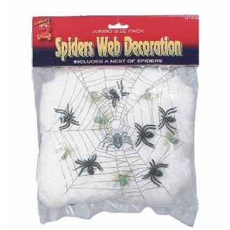 Karnevalové doplňky - Pavučina se 6 pavouky