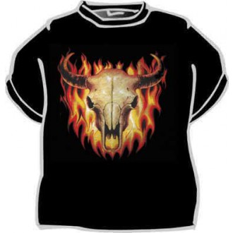 Vtipné trička / cedulky-certifikáty - Tričko Býk v ohni