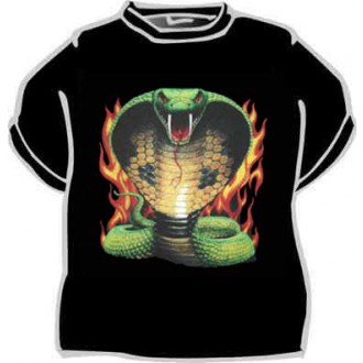 Vtipné trička / cedulky-certifikáty - Tričko Kobra v ohni