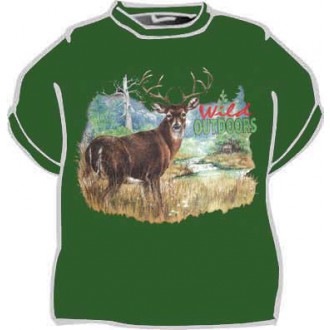 Vtipné trička / cedulky-certifikáty - Tričko Jelen (348) Wild outdoors
