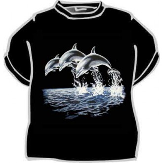 Vtipné trička / cedulky-certifikáty - Tričko Delfíni