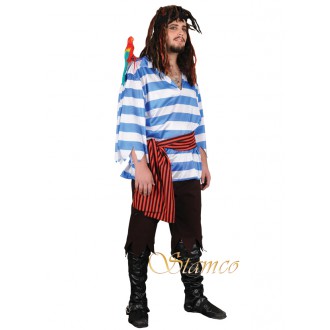 Piráti - Pánský kostým Modrý pirát
