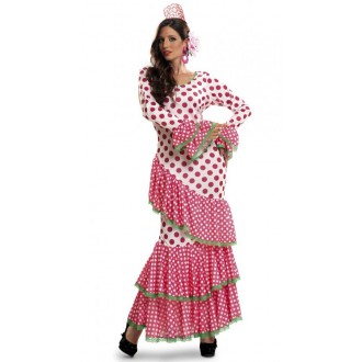 Kostýmy - Dámský kostým Tanečnice flamenga červená