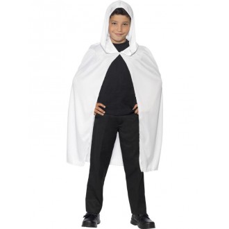 Kostýmy - Dětský plášť bílý s kapucí