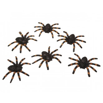 Karnevalové doplňky - Sada pavouků 6 kusů