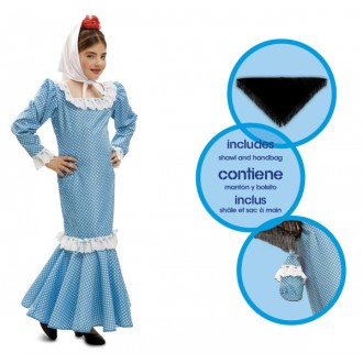 Kostýmy - Dětský kostým Madridská dívka modrá
