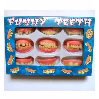 Karnevalové doplňky - Sada 9 druhů zubů I