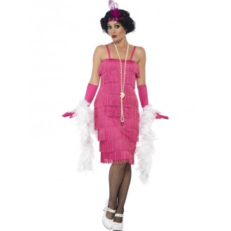 Kostýmy - Kostým Flapper dlouhé, růžové