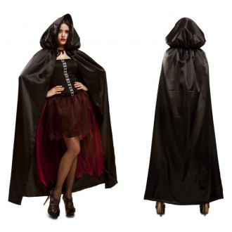 Čarodějnice - Plášť s kapucí černý