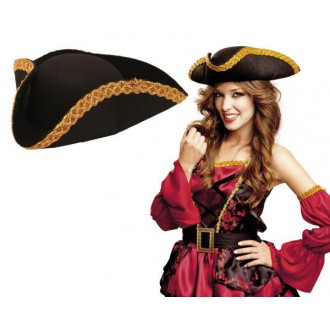 Piráti - Klobouk Pirát se zlatým lemem