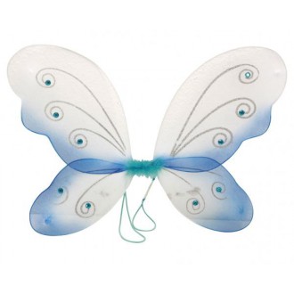 Karnevalové doplňky - Motýlí křídla modrobílá
