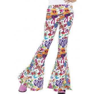 Kostýmy - Kalhoty Hippie dámské