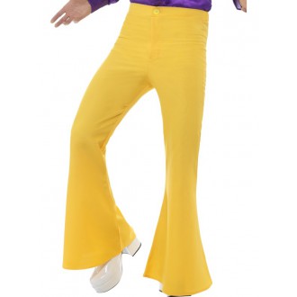 Hippie - Kalhoty Hippie žluté pro dospělé