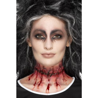 Halloween,Horor - Zranění latexové, proříznuté hrdlo