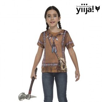 Indiáni - Dětské tričko 3D Indiánka