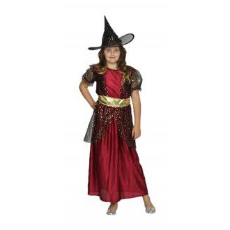 Čarodějnice - Dětský červený kostým Čarodějnice